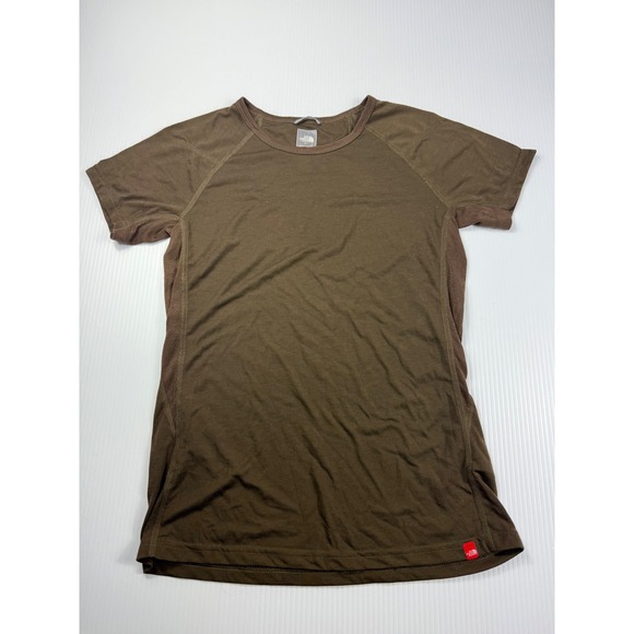 The North Face Active T-Shirt Athletic Top Short Sleeve Brown Womens‎ M - Picture 1 of 8